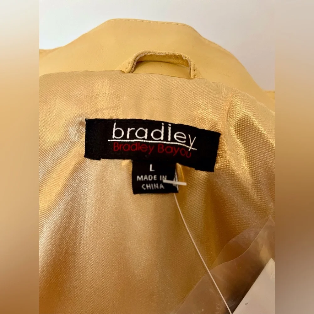 Studded Beige Leather Jacket - Picture 8 of 11